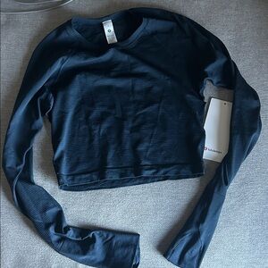 Lululemon Athletica Swiftly Tech Cropped Long Sleeve 2.0 - Black